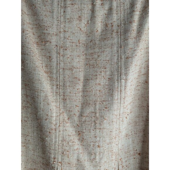 Elie Tahari Midi Skirt Womens Sz 6P Pigalle Tweed Lacey Pleats Retro Academia - Picture 5 of 10